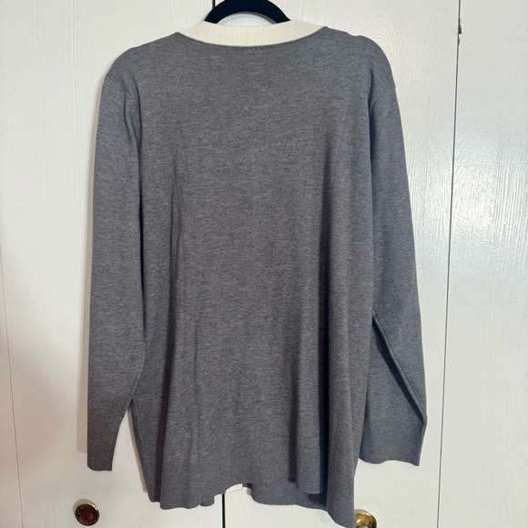 EUC. Gray button down women’s cardigan sweater XL. Light weight withpockets - Picture 7 of 13